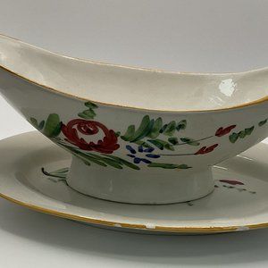 Gattuso Hand Painted Ceramic Gravy Boat